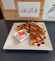 Enjoy a plate of crepes